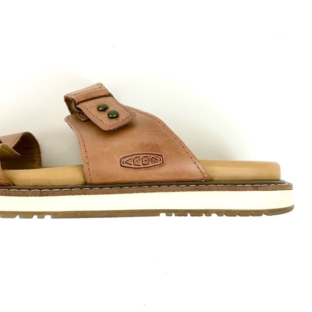 Keen Women’s Lana Double Strap Tan Leather Slide Sandals Size 9 - Picture 13 of 16